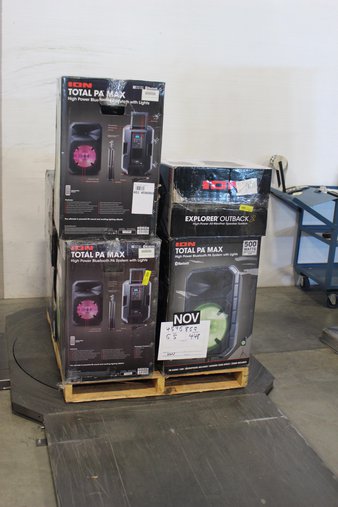 Pallet – 10 Pcs – Portable Speakers – Tested Not Working – Ion, Monster, ION Audio