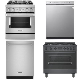 4 Pcs – Ovens / Ranges – New – KitchenAid, LG, Bosch