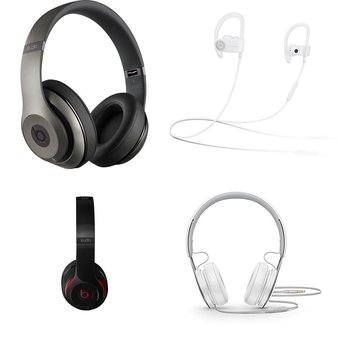 6 Pcs – Apple Beats Headphones – Refurbished (GRADE D, No Packaging) – Models: 102.0000125, ML9A2LL/A, MHAK2AM/A, ML8W2LL/A