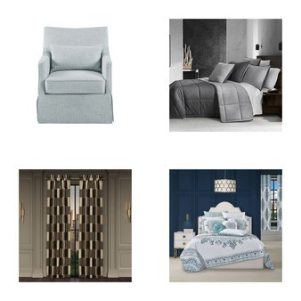 3 Pallets – 214 Pcs – Curtains & Window Coverings, Decor, Kitchen & Dining, Bedding Sets – Like New or New Customer Returns – JC Penney