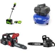 Pallet - 11 Pcs - Snow Removal, Pressure Washers, Power Tools, Hedge Clippers & Chainsaws - Customer Returns - Hyper Tough, GreenWorks, Black Max, Goodyear