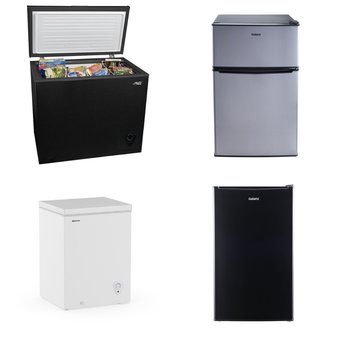 Pallet – 4 Pcs – Freezers, Bar Refrigerators & Water Coolers, Refrigerators – Customer Returns – Galanz, Arctic King, HISENSE