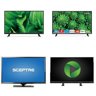 10 Pcs – LED/LCD TVs (28″ – 40″) – Refurbished (GRADE A, GRADE B, No Stand) – VIZIO, SCEPTRE, SEIKI, Onn