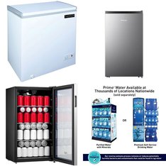 Pallet - 7 Pcs - Bar Refrigerators & Water Coolers, Refrigerators, Freezers - Customer Returns - Galanz, HISENSE, Great Value, Primo International