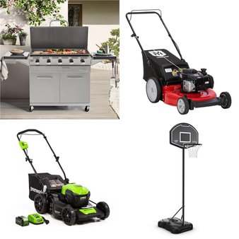 Pallet – 6 Pcs – Mowers, Other, Outdoor Play, Grills & Outdoor Cooking – Customer Returns – Ozark Trail, GreenWorks, Spalding, MTD