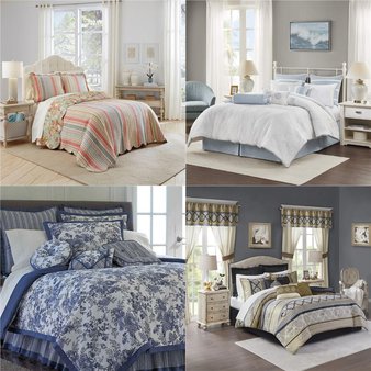 Pallet – 24 Pcs – Bedding Sets, Comforters & Duvets, Blankets, Throws & Quilts, Pillows – Mixed Conditions – Madison Park, Laurel Manor, Hallmart Collectibles, Chic Home
