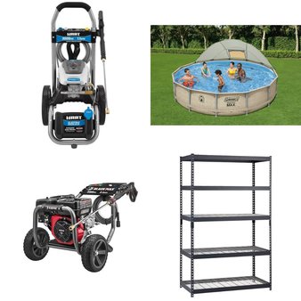 Pallet – 9 Pcs – Pressure Washers, Pools & Water Fun, Storage & Organization, Unsorted – Customer Returns – Coleman, EDSAL, Hyper Tough, Hart