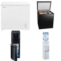 Pallet - 6 Pcs - Freezers, Bar Refrigerators & Water Coolers - Customer Returns - Primo Water, HISENSE, Arctic King