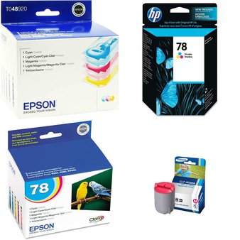 Pallet – 278 Pcs – Computer Printer Ink, Toner & Accessories – Customer Returns – EPSON, HP, Canon, Lexmark