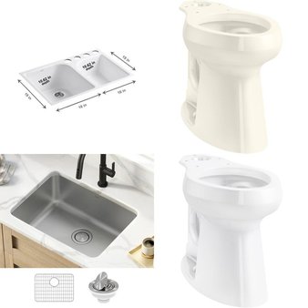 Pallet – 18 Pcs – Kitchen & Bath Fixtures, Hardware – Customer Returns – Kohler, Miseno, Toto, TOTO USA