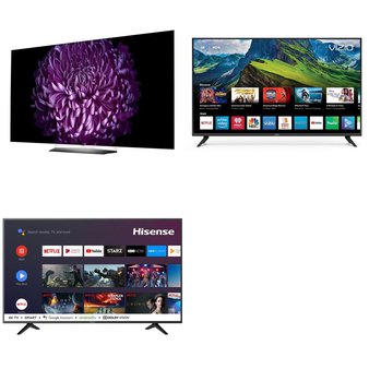 3 Pcs – LED/LCD TVs – Refurbished (GRADE C) – HISENSE, VIZIO, LG