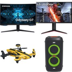 Pallet - 40 Pcs - Powered, Monitors, Audio Headsets - Damaged / Missing Parts / Tested NOT WORKING - Jetson, PDP, Samsung, Microsoft