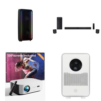 Pallet – 36 Pcs – Projector, Speakers, Portable Speakers, Humidifiers / De-Humidifiers – Customer Returns – HP, onn., Samsung, VANKYO