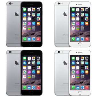 14 Pcs – Apple iPhone 6 – Refurbished (GRADE B – Unlocked – Original Box) – Models: MG4P2LL/A, MG4N2LL/A, 3A021LL/A, MG5X2LL/A – Smartphones