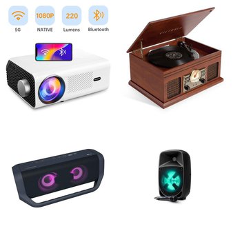 Pallet – 32 Pcs – Portable Speakers, Accessories, Speakers, Receivers, CD Players, Turntables – Customer Returns – Onn, onn., ION Audio, VANKYO