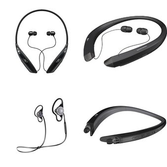 30 Pcs – LG Headphones & Portable Speakers – Tested Not Working – Models: HBS-810.AWFMBKI, HBS-80, HBS-912SV, HBS-A80.ACUSBKI