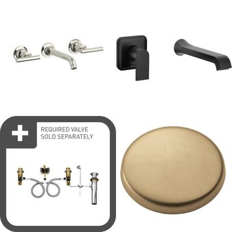 Pallet – 102 Pcs – Kitchen & Bath Fixtures, Hardware, Fans, Kitchen & Dining – Customer Returns – Kohler, Moen, Panasonic, Barrette Outdoor Living