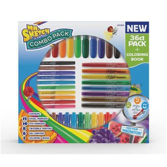58 Pcs – Mr. Sketch 2022895 Scented Combo Pack, 36 Count Pack Plus Coloring Book – New, Open Box Like New, New Damaged Box, Like New – Retail Ready