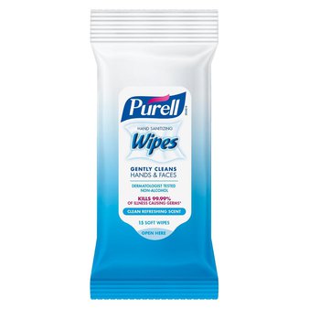 28 Pcs – Purell Fresh Hand Sanitizing Wipes – Trial Size- 15ct – New – Retail Ready