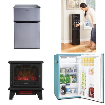 Pallet – 8 Pcs – Bar Refrigerators & Water Coolers, Fireplaces, Refrigerators – Customer Returns – Galanz, Duraflame, Frigidaire, Primo