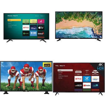 10 Pcs – LED/LCD TVs – Refurbished (GRADE A, GRADE B) – HISENSE, TCL, LG, RCA