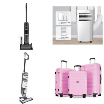 Pallet – 14 Pcs – Luggage, Vacuums, Fans, Air Conditioners – Customer Returns – INSE, Tineco, MWINGS, AGLUCKY