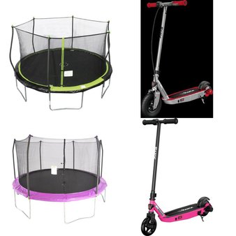 Pallet – 10 Pcs – Powered, Outdoor Play, Not Powered, Vehicles, Trains & RC – Customer Returns – Razor, Skywalker Trampolines, Madd Gear, New Bright Industrial Co., Ltd.