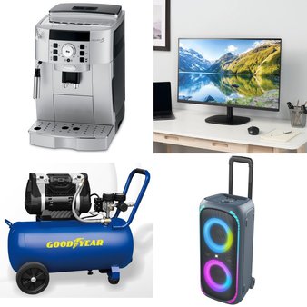Pallet – 27 Pcs – Speakers, Monitors, Drip Brewers / Perculators, Power Tools – Customer Returns – onn., DeLonghi, Goodyear, 3M
