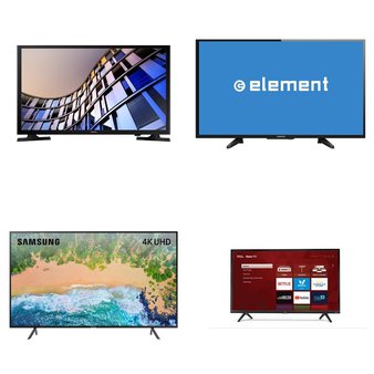 6 Pcs – LED/LCD TVs (28″ – 40″) – Refurbished (GRADE A, GRADE B) – Samsung, ELEMENT, TCL