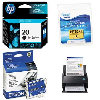 Pallet – 189 Pcs – Computer Printer Ink, Toner & Accessories – Customer Returns – HP, Great Value, EPSON, Canon