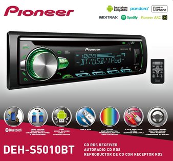 8 Pcs – Pioneer DEH-S5010BT Bluetooth Single CD Receiver – Refurbished (GRADE B, GRADE C)