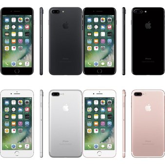 10 Pcs – Apple iPhone 7 – Refurbished (GRADE A – Unlocked) – Models: MN482LL/A, MPRN2LL/A, MN4D2LL/A, MN4F2LL/A – Smartphones