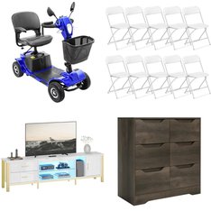 Pallet - 9 Pcs - Unsorted, Slow Cookers, Roasters, Rice Cookers & Steamers, TV Stands, Wall Mounts & Entertainment Centers, Canes, Walkers, Wheelchairs & Mobility - Customer Returns - Superjoe, Bestier, Furgle, Homfa