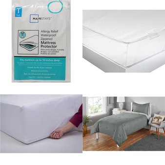 Pallet – 51 Pcs – Covers, Mattress Pads & Toppers, Bedding Sets – Customer Returns – Mainstay’s, Mainstays, Aller-Ease, Beautyrest