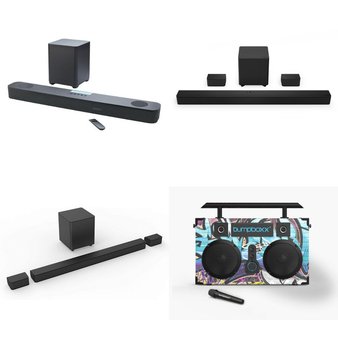 Pallet – 14 Pcs – Speakers, Boombox, Accessories – Customer Returns – Onn, Bumpboxx, VIZIO, Pyle