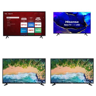13 Pcs – LED/LCD TVs – Refurbished (GRADE A) – TCL, Samsung, SHARP, HISENSE