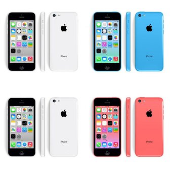 14 Pcs – Brand New Apple iPhone 5C (Locked) – Models: MGFP2LL/A, MGFR2LL/A, MGFG2LL/A, MGF02LL/A – Smartphones