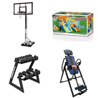 Pallet – 6 Pcs – Exercise & Fitness, Outdoor Sports – Customer Returns – Body Vision, Weider, Athletic Works, by Up, In & Over
