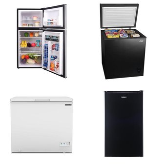 Pallet – 5 Pcs – Refrigerators, Bar Refrigerators & Water Coolers, Freezers – Customer Returns – Frigidaire, Galanz, Great Value, Arctic King