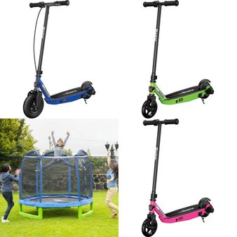 Pallet – 14 Pcs – Powered, Not Powered, Action Figures, Trampolines – Customer Returns – Razor Power Core, Razor, Halo Rise Above, Spin Master