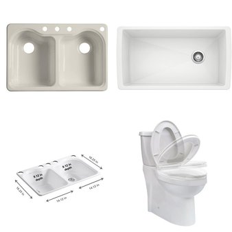 Pallet – 10 Pcs – Kitchen & Bath Fixtures, Hardware, Bath – Customer Returns – Kohler, TOTO USA, Miseno, Blanco