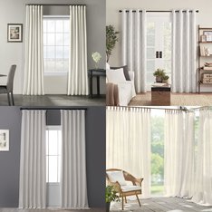 Pallet - 252 Pcs - Earrings, Curtains & Window Coverings - Mixed Conditions - Private Label Home Goods, Eclipse, Fieldcrest, Waverly