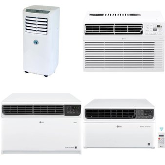 2 Pallets – 17 Pcs – Air Conditioners – Open Box Like New, New Damaged Box, Like New – LG, JHS, Honeywell, Arctic Wind