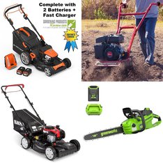 6 Pallets - 80 Pcs - Trimmers & Edgers, Other, Mowers, Hedge Clippers & Chainsaws - Customer Returns - Hyper Tough, Ozark Trail, GreenWorks, Hart