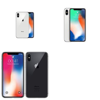 10 Pcs – Apple iPhone X – Refurbished (GRADE A – Unlocked) – Models: MQA62LL/A, MQA52LL/A, MQA92ll/A