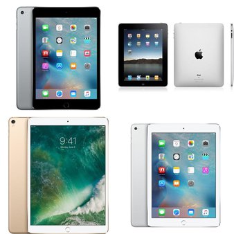 10 Pcs – Apple iPads – Refurbished (GRADE C) – Models: MK9N2LL/A, MQDX2LL/A, MP2F2LL/A, 3A136LL/A – Tablets