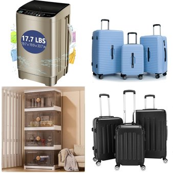 Pallet – 12 Pcs – Bedroom, Unsorted, Luggage, Storage & Organization – Customer Returns – GUNAITO, Zimtown, KRIB BLING, Travelhouse
