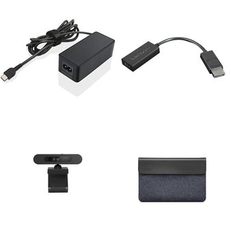 100 Pcs – Lenovo 4X20M26252 45W Standard USB Type-C AC Adapter for Notebooks and Tablets, Lenovo 4XC0V13599 Webcam 30 fps Black USB 2.0 1 Pack, Lenovo 4X90R61023 DisplayPort To HDMI 2.0b M/F Digital Audio/Video Adapter , Lenovo GX40X02932 Yoga 14-inch Sleeve, Black – LENOVO, NAVA, Belkin – Like New, Used, Open Box Like New, New – Retail Ready