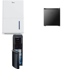 Pallet – 10 Pcs – Freezers, Bar Refrigerators & Water Coolers, Humidifiers / De-Humidifiers – Customer Returns – HISENSE, Primo Water, Midea