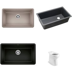 Pallet - 9 Pcs - Kitchen & Bath Fixtures, Hardware, Bath, Bathroom - Customer Returns - Blanco, ELKAY, Kohler, Toto